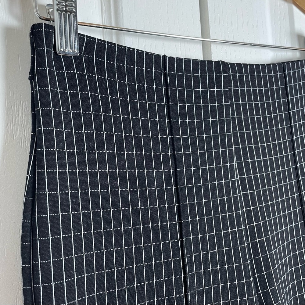 Lysse New York Ponte Pants Women’s M Black Checkered Pull on Stretch Career Slit - Picture 3 of 15